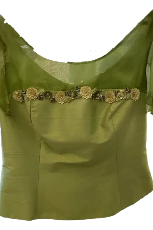 Soie sauvage silk blouse-soie sauvage front