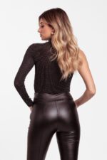 Μπλούζα licra ασύμμετρη με ένα ώμο