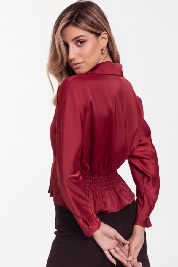 Shirt -jacket style- satin