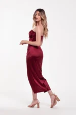 φορεμα σατεν ελαστικο