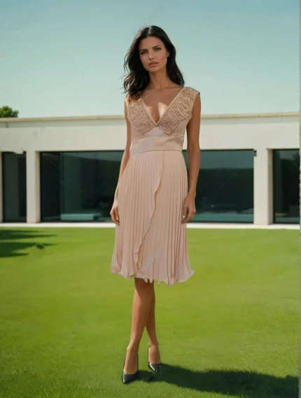 cocktail φόρεμα μεταξωτή μουσελίνα
