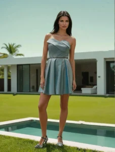 cocktail φορεμα σατεν μεταξωτό