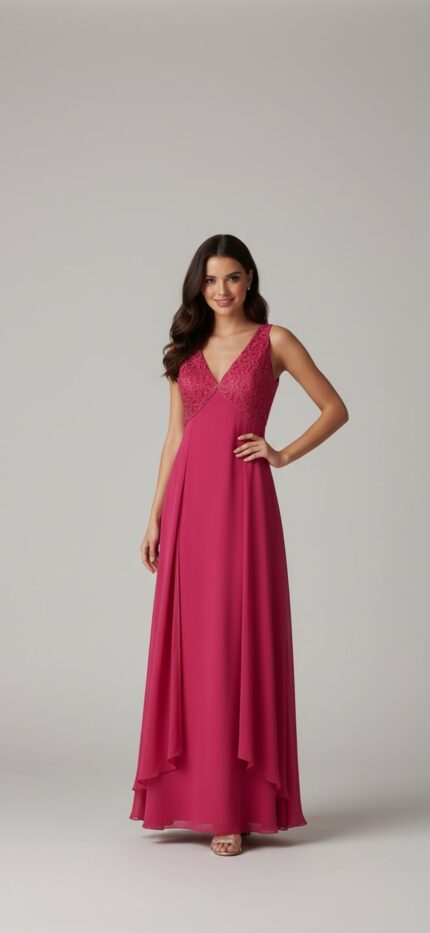 Βραδινό Κόκκινο maxi φόρεμα