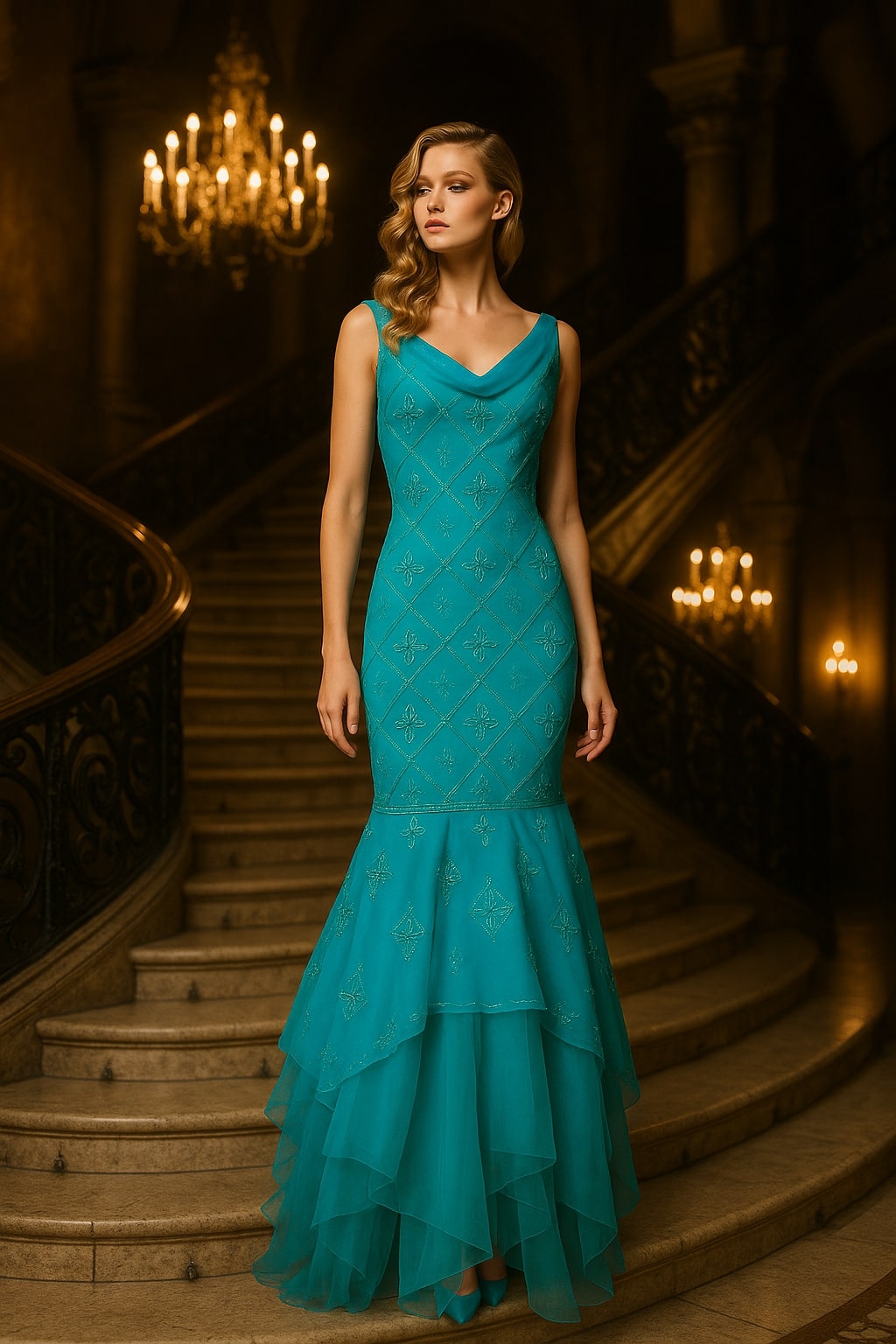 Βραδινό φόρεμα κεντημενη μουσελινα με ασυμμετρη φούστα Βραδινό φόρεμα κεντημενη μουσελινα με ασυμμετρη φούστα