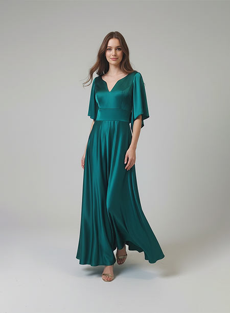 μεταξωτά βραδινά φορέματα σατέν