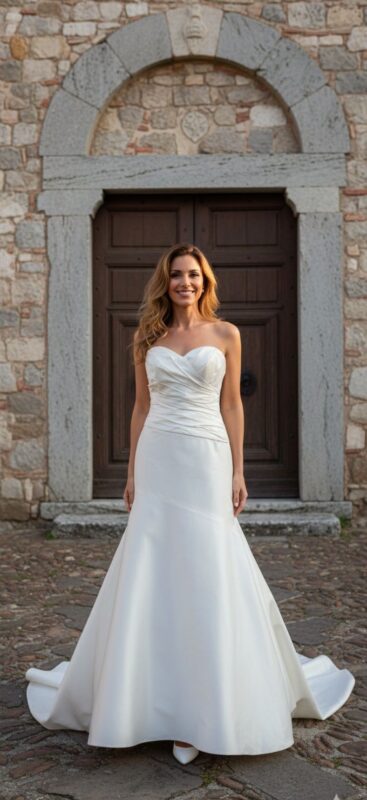 Νυφικό Μεταξωτό Ταφτα