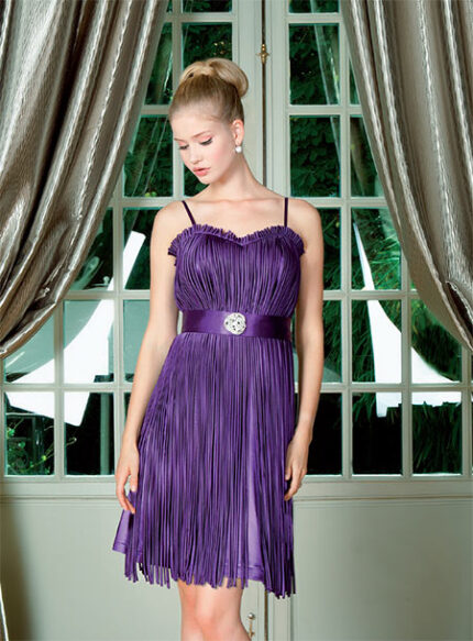 cocktail φόρεμα με κρόσσια